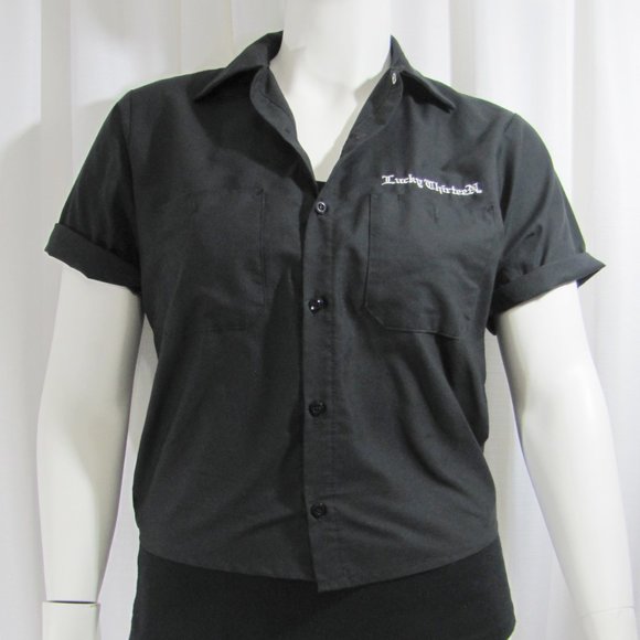 Custom XL Rockabilly Lucky 13 Greaser Mechanic Top - Picture 3 of 7